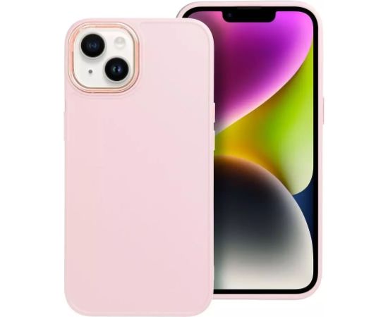 Силиконовый задний чехол Fusion Frame для Apple Iphone 15 Plus розовый