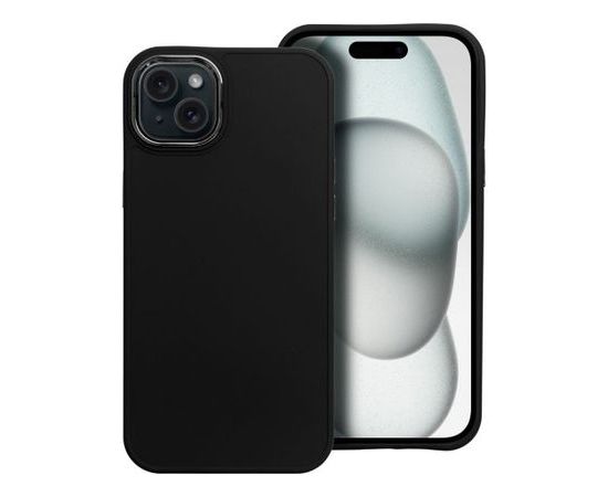 Fusion Frame silikona aizsargapvalks  Apple Iphone 15 Pro melns