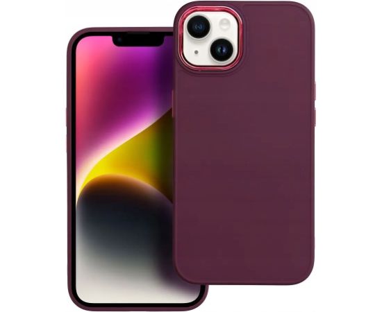 Силиконовый задний чехол Fusion Frame для Apple Iphone 15 Plus фиолетовый