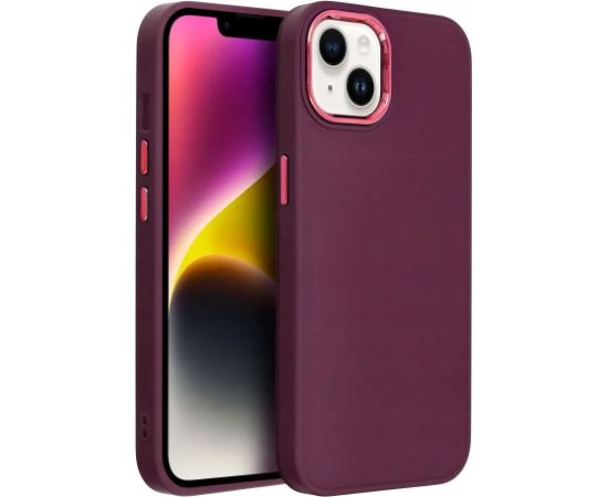 Силиконовый задний чехол Fusion Frame для Apple Iphone 15 Plus фиолетовый