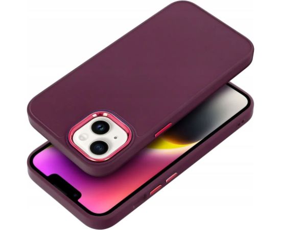 Силиконовый задний чехол Fusion Frame для Apple iPhone 15 Pro фиолетовый