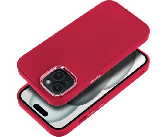 Силиконовый задний чехол Fusion Frame для Apple iPhone 15 Plus пурпурный