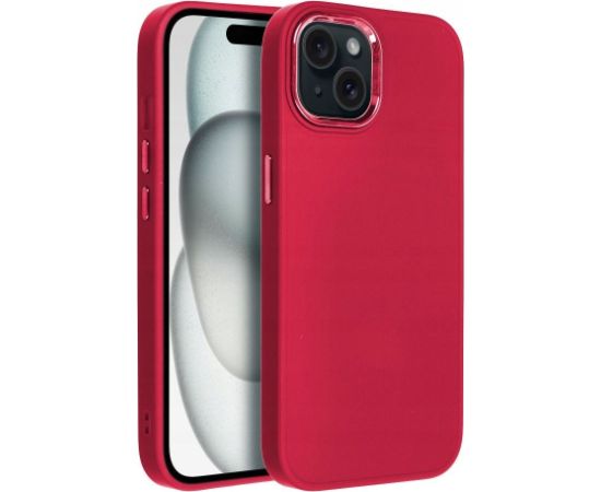 Силиконовый задний чехол Fusion Frame для Apple iPhone 15 Plus пурпурный