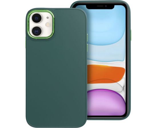 Силиконовый задний чехол Fusion Frame для Apple iPhone 15 Pro зеленый