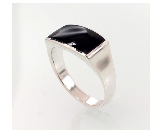 Серебряное кольцо #2101354_ON, Серебро 925°, Оникс, Размер: 20, 6.6 гр.