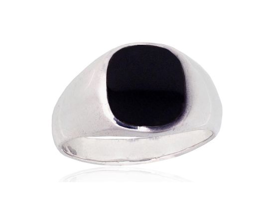 Серебряное кольцо #2101353_ON, Серебро 925°, Оникс, Размер: 21.5, 10.5 гр.