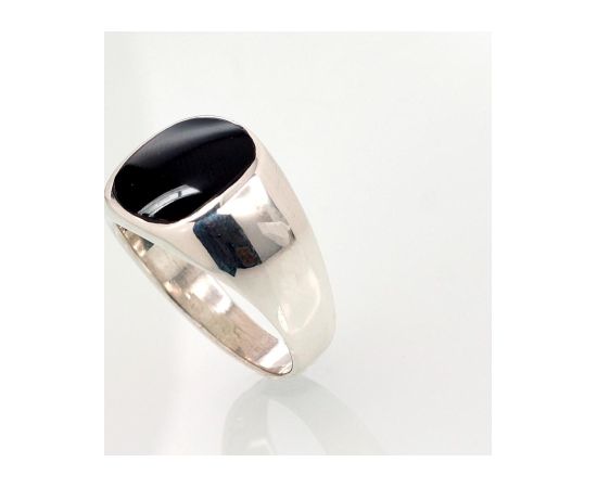 Серебряное кольцо #2101353_ON, Серебро 925°, Оникс, Размер: 21.5, 10.5 гр.