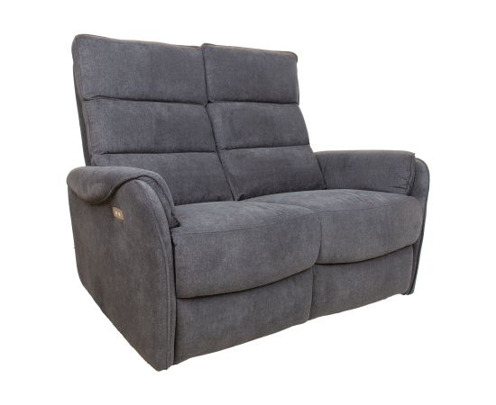 Sofa BOWERS 2-seater electric recliner, grey