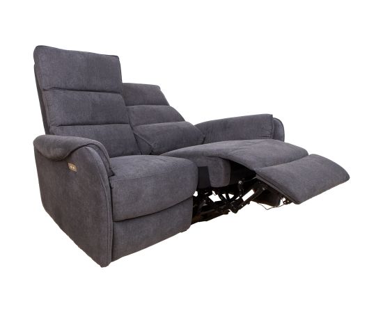 Sofa BOWERS 2-seater electric recliner, grey