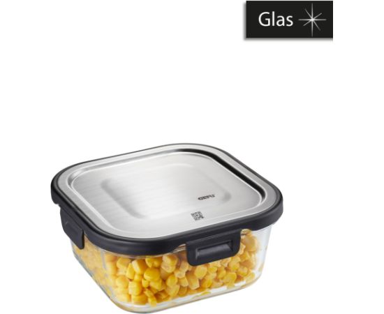 GEFU 12757 Square Container 0.8 L Black, Transparent 1 pc(s)