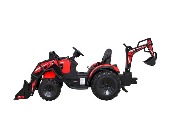 Elektriskais traktors 720-T ar piekabi un lāpstu, sarkans