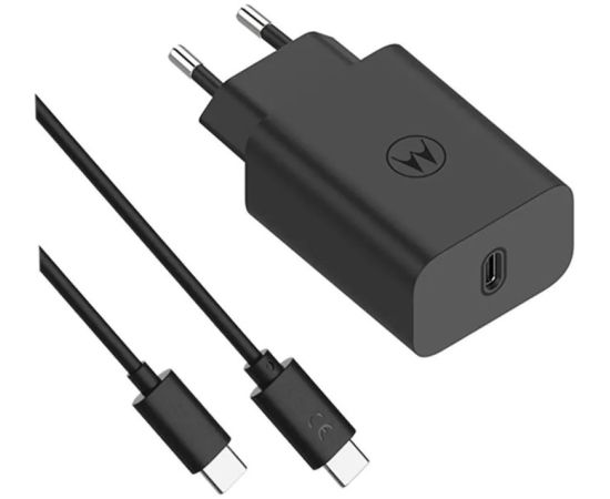 Motorola Charger TurboPower 30W USB-C w/ 1m C-C cable, Black