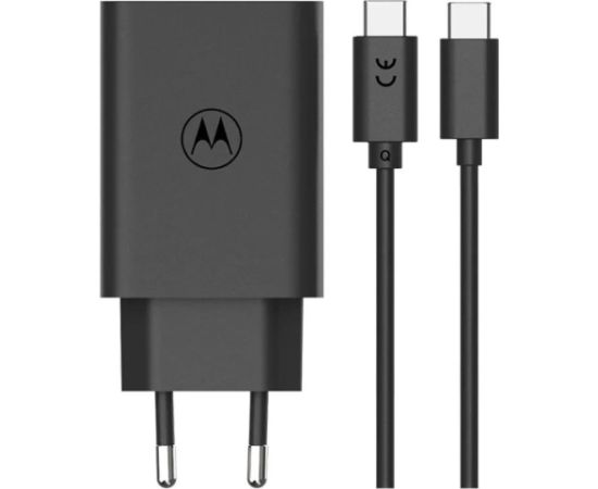 Motorola Charger TurboPower 30W USB-C w/ 1m C-C cable, Black