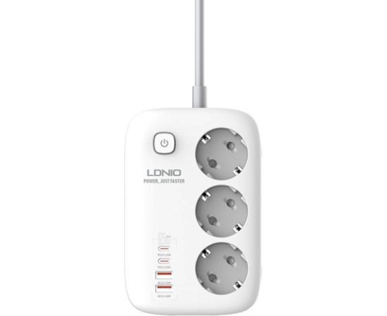 Power Strip GaN LDNIO SE3436 65W white