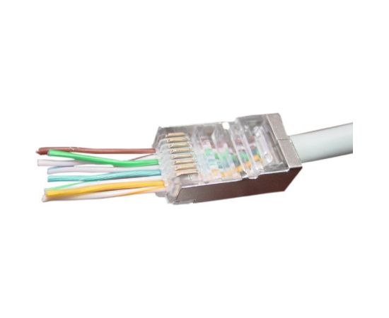 Gembird LC-PTF-01/100 wire connector RJ-45 Brown, Silver, Transparent