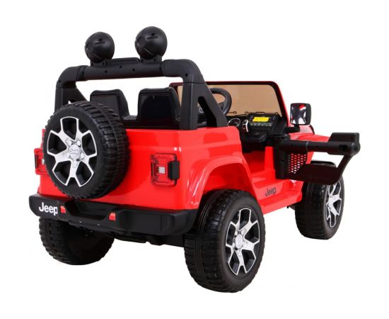Jeep Wrangler Rubicon elektriskais divvietīgais, sarkans
