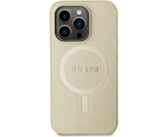 Guess Saffiano MagSafe Back Case Aizsargapvalks Priekš Apple iPhone 15 Pro Max