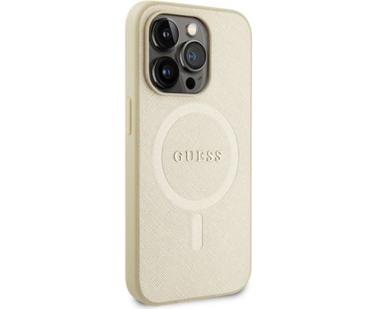 Guess Saffiano MagSafe Back Case Aizsargapvalks Priekš Apple iPhone 15 Pro Max