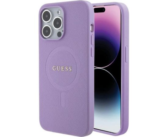 Guess Saffiano MagSafe Back Case Aizsargapvalks Priekš Apple iPhone 15 Pro Max