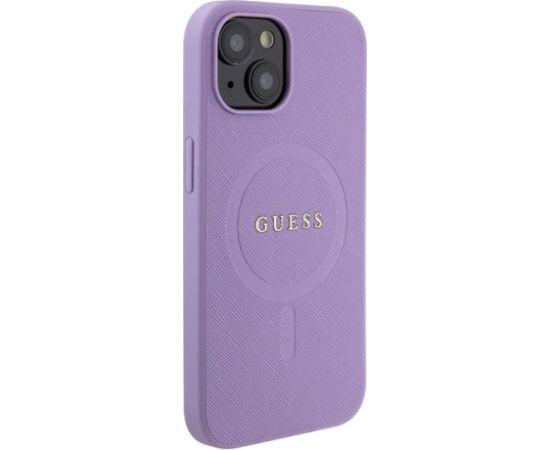 Guess Saffiano MagSafe Back Case Aizsargapvalks Priekš Apple iPhone 15 Plus