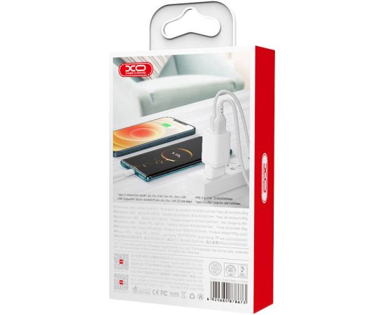 Mini Wall Charger XO HN238A 30W, PD (white)