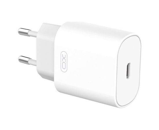 Wall Charger XO L91, USB-C, 25W + USB-C to Lightning Cable (White)