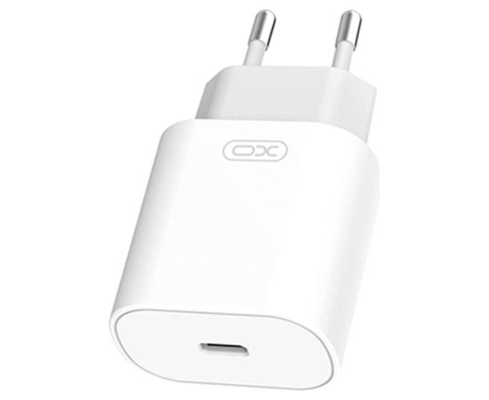 Wall Charger XO L91, USB-C, 25W + USB-C to Lightning Cable (White)