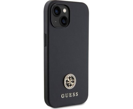 Guess Strass Metal Logo Back Case Aizsargapvalks Priekš Apple iPhone 15 Plus