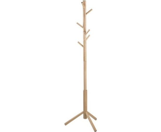Напольная вешалка BREMEN 51x45xH176см, 8-крючки, материал: каучуковое дерево, цвет: натуральный, обработка: лакированный