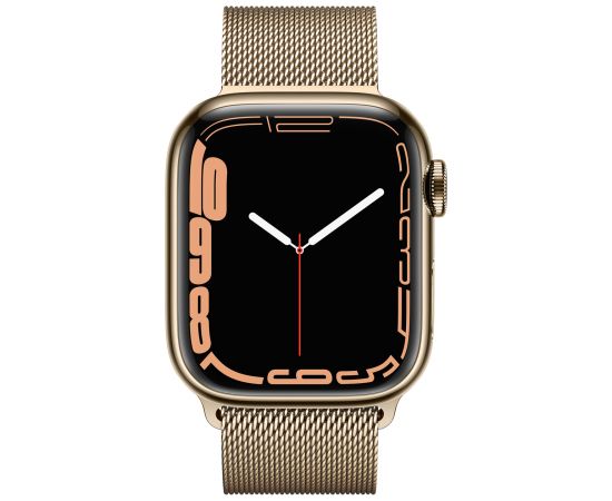 Apple Watch Series 7 41mm Stainless steel GPS+Cellular - Gold (Atjaunināts, stāvoklis Ļoti labi)