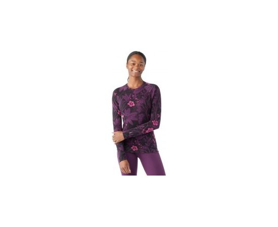 Smartwool Termo krekls SW WS CLASSIC Thermal Merino Base Layer Crew M Purple Iris Floral