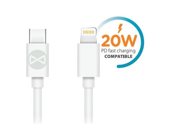 Forever cable USB-C - Lightning 1,0 m 3A white