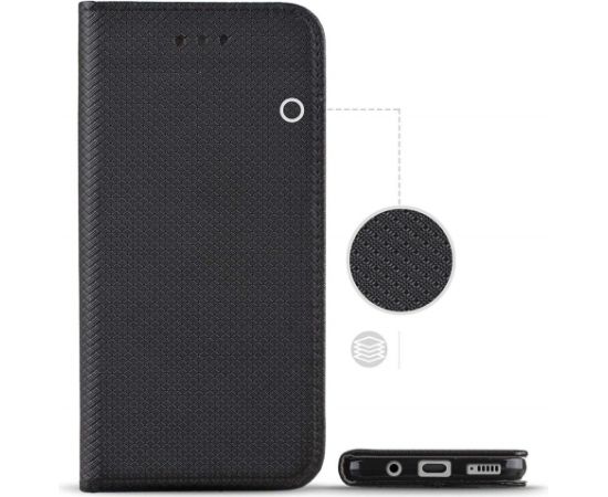 Fusion Magnet Case grāmatveida maks telefonam Xiaomi Redmi Note 12 4G melns