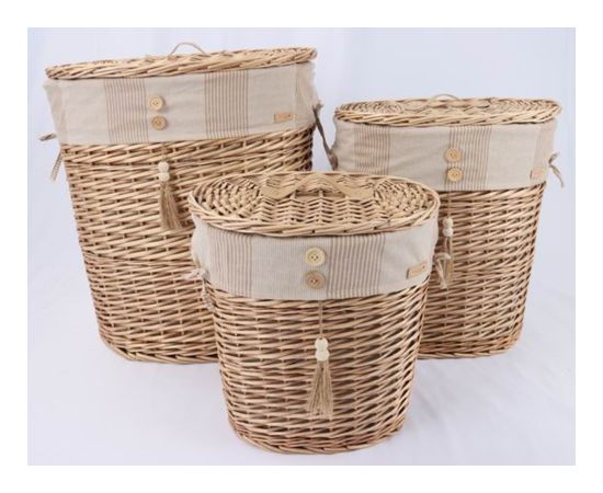 Laundry basket WILLI STRIPE 41x29xH45cm