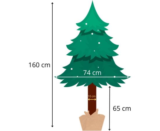 Dimanta egle uz stumbra Springos CT0110 160cm