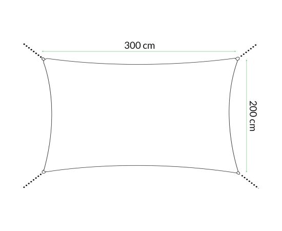 Springos SN1073 СОЛНЕЧНЫЙ ПАРУС 3 x 2 М ТЕМНЫЙ ГРАФИТ