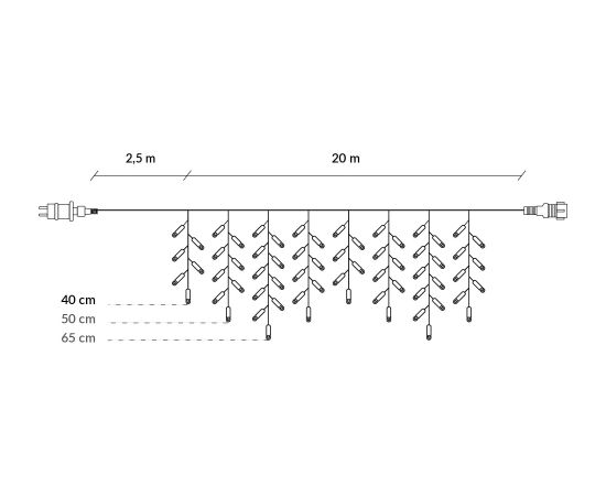 Springos CL0518 ШТОРА ICOPLE FLASH 500 LED