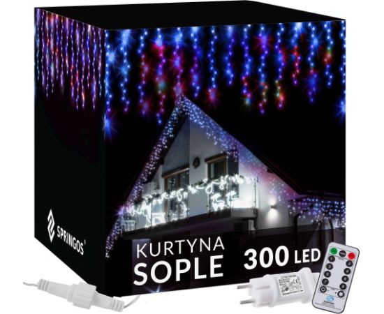 Springos CL0307 ICINIC CURTAIN + ДИСТАНЦИОННОЕ УПРАВЛЕНИЕ ICINIC CURTAIN + ДИСТАНЦИОННОЕ УПРАВЛЕНИЕ 300 LED