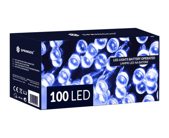 Akumulatora gaismas Springos CL4033 100 Led