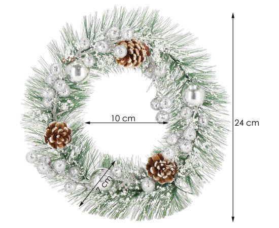 Ziemassvētku dekorācija Vainags Springos CA1023 22cm