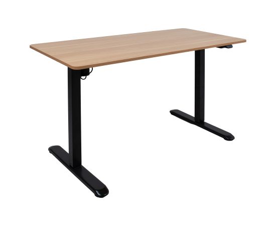 Desk ERGO LIGHT with 1 motor 120x60cm, black/oak