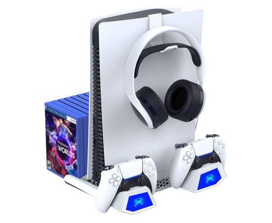 Multifunctional Cooling Stand iPega PG-P5023A for PS5 and accessories (white)