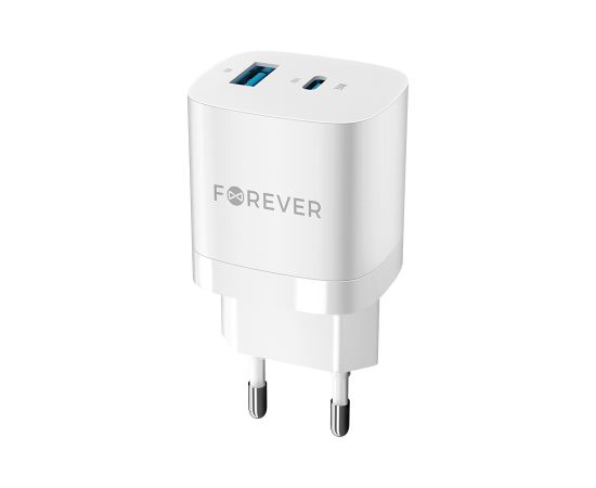 Forever TC-05 GaN PD charger 1x USB-C 1x USB 33W white