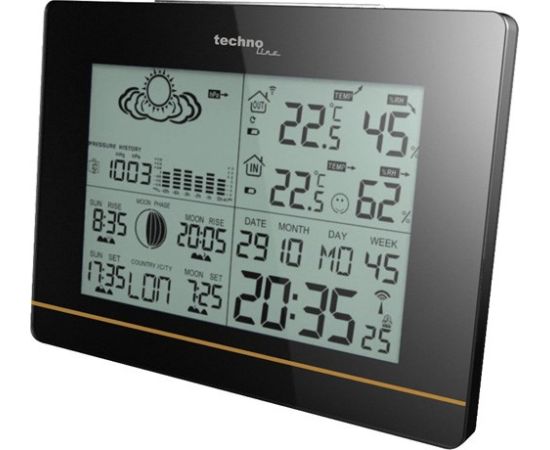 Technoline WS 6750 table clock Digital table clock Rectangular Black