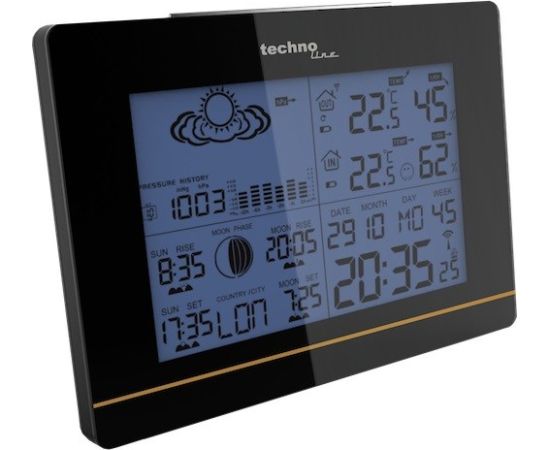 Technoline WS 6750 table clock Digital table clock Rectangular Black