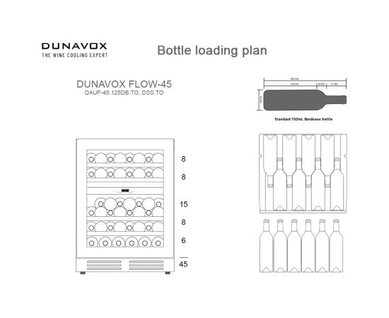Wine cooler Dunavox DAUF-45.125DOP.TO