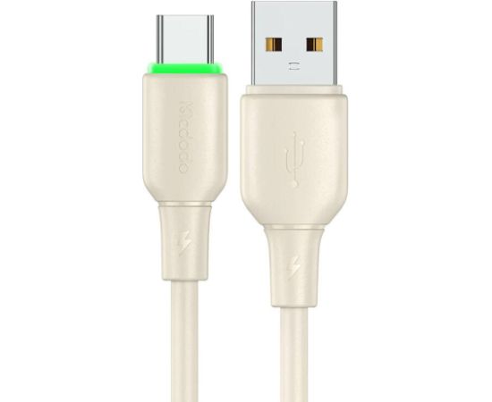 USB to USB-C Cable Mcdodo CA-4750 with LED light 1.2m (beige)