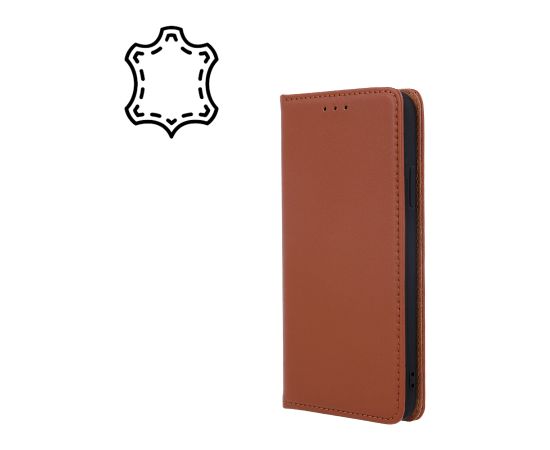 Fusion Genuine Leather книжка чехол для Xiaomi Redmi 12C коричневый