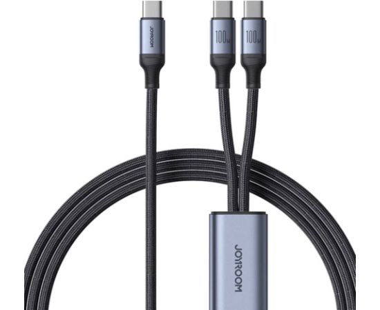 Cable Speedy USB-C to 2x USB-C Joyroom SA21-1T2/ 100W / 1.5m (black)