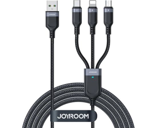 Cable USB Multi-Use Joyroom S-1T3018A18 3w1 / 3,5A / 1,2m  (black)